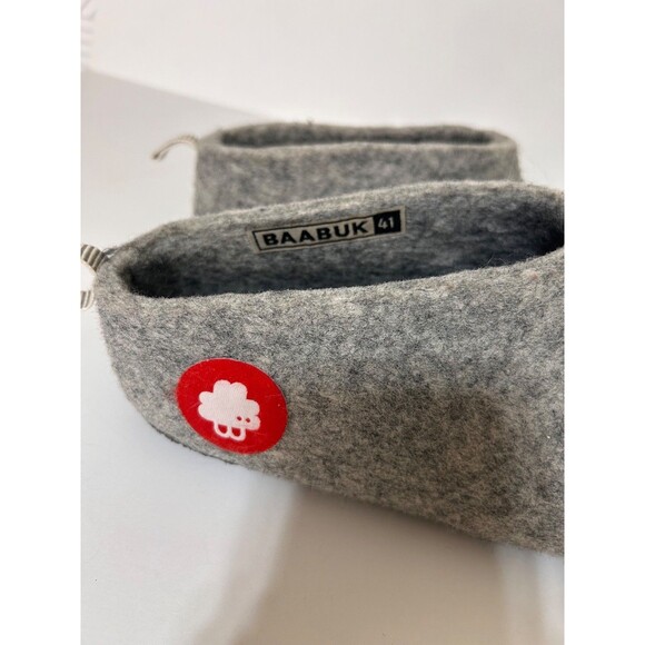 BAABUK EU 41 Men 8 Women's 10 Felted Wool Gus Slippers Handmade - Picture 3 of 9